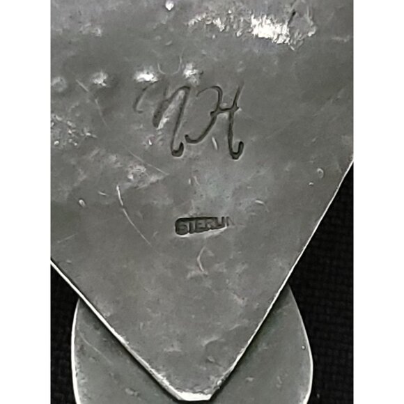 NH Handcrafted Sterling Silver Necklace With Purple Charoite & Triangle Pendant - Picture 5 of 7